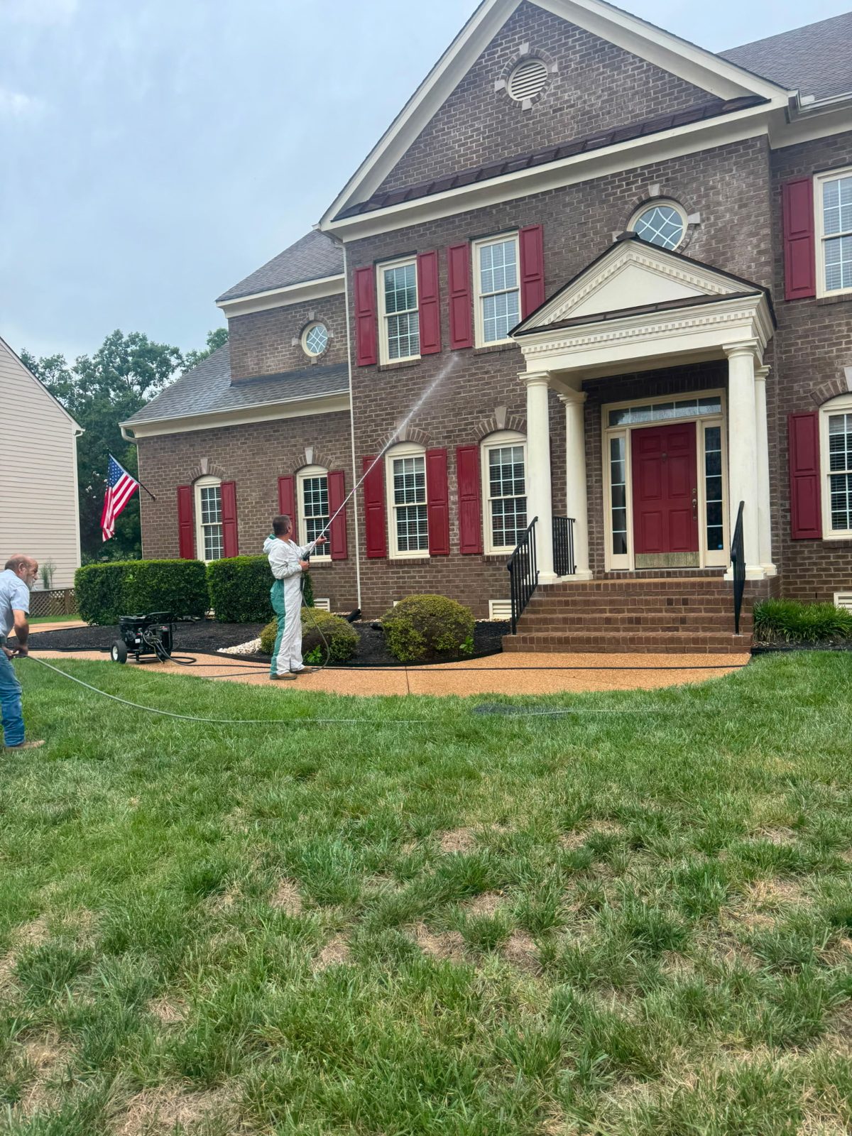 Front entry and columns